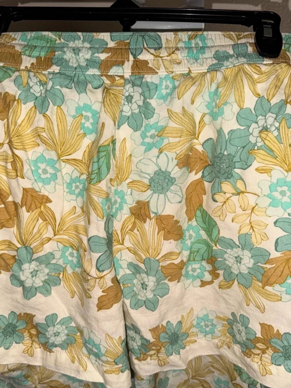 Linen Floral Blouse & Shorts Set Matching Outfit